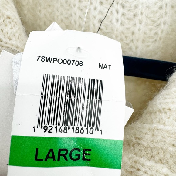 A.L.C. Everett Half Zip Wool Alpaca Pullover Sweater In Natural Size L NWT - Picture 7 of 11